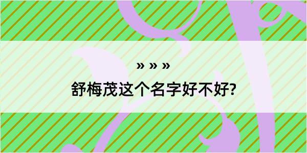 舒梅茂这个名字好不好?