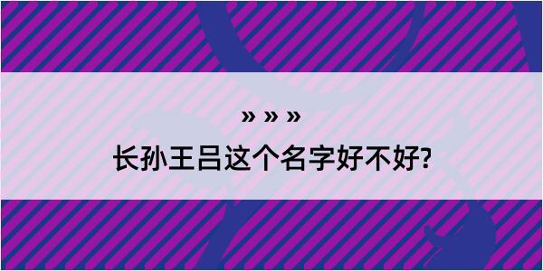 长孙王吕这个名字好不好?