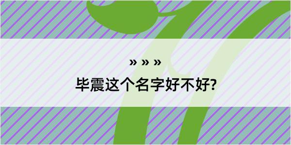 毕震这个名字好不好?