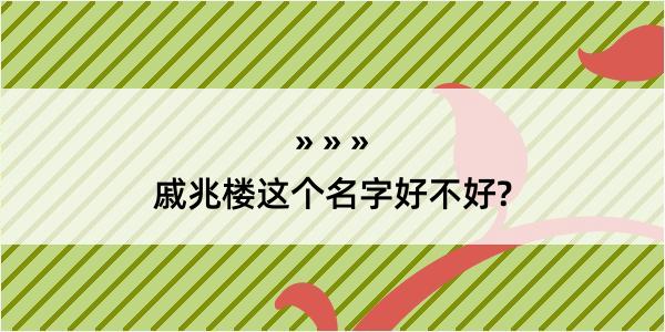 戚兆楼这个名字好不好?