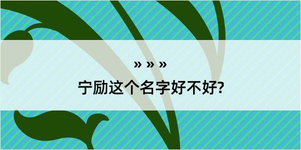 宁励这个名字好不好?