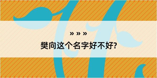 樊向这个名字好不好?