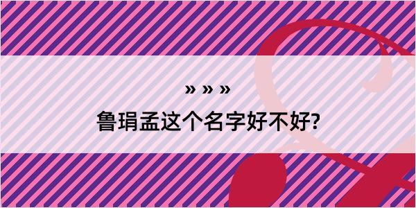 鲁琄孟这个名字好不好?