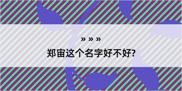 郑宙这个名字好不好?