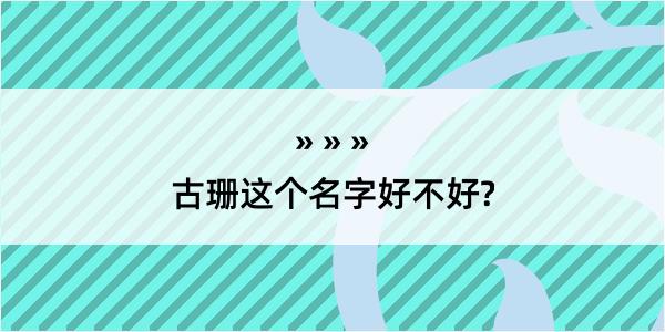 古珊这个名字好不好?