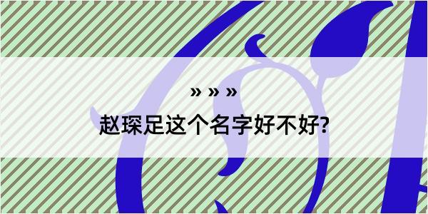 赵琛足这个名字好不好?