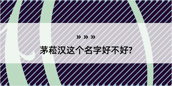 茅菘汉这个名字好不好?