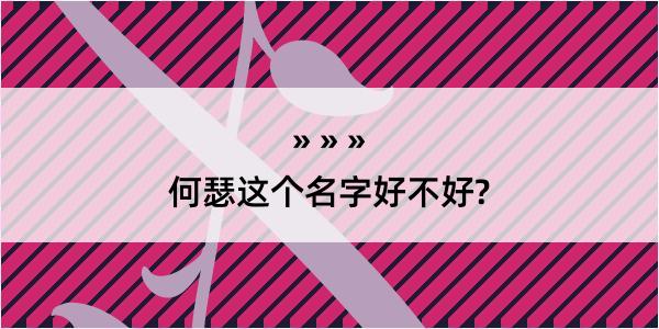 何瑟这个名字好不好?