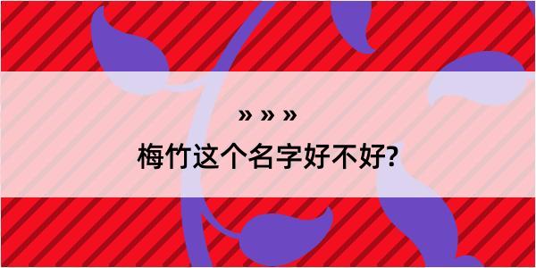 梅竹这个名字好不好?