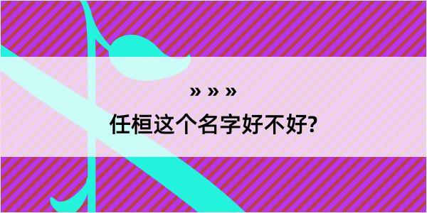 任桓这个名字好不好?