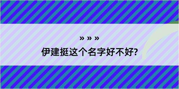 伊建挺这个名字好不好?