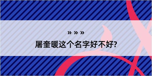 屠奎暖这个名字好不好?