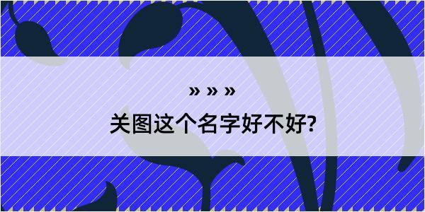 关图这个名字好不好?