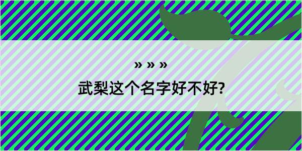 武梨这个名字好不好?