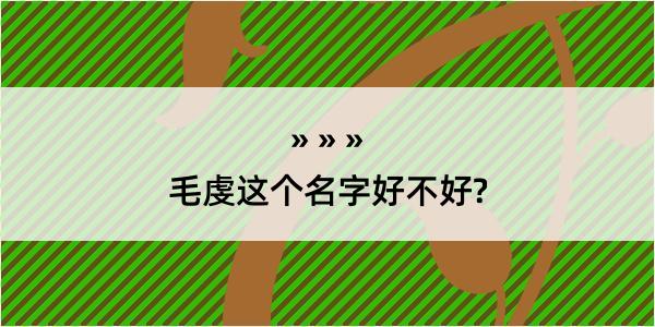 毛虔这个名字好不好?