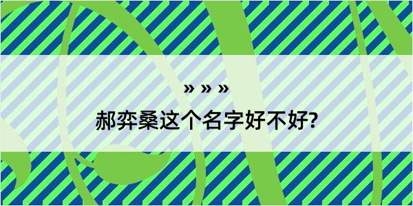 郝弈桑这个名字好不好?