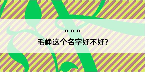 毛峥这个名字好不好?