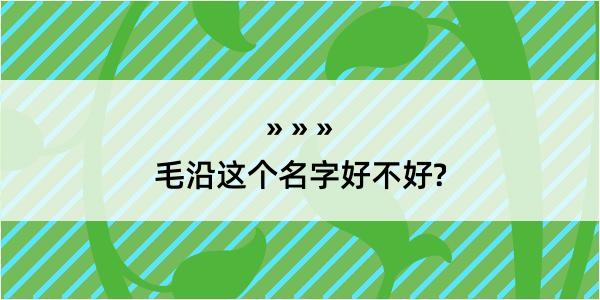 毛沿这个名字好不好?