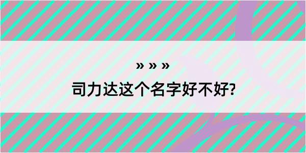 司力达这个名字好不好?