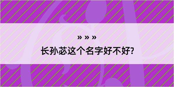 长孙苾这个名字好不好?