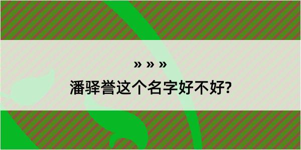 潘驿誉这个名字好不好?