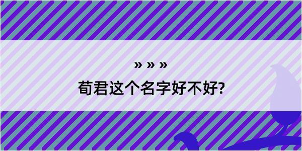 荀君这个名字好不好?