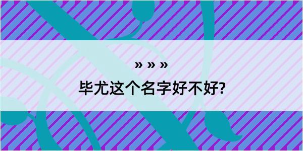 毕尤这个名字好不好?