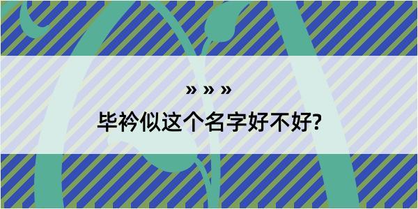 毕衿似这个名字好不好?