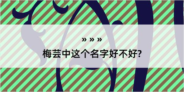 梅芸中这个名字好不好?