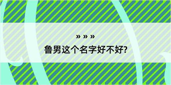 鲁男这个名字好不好?