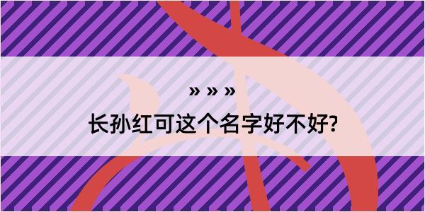 长孙红可这个名字好不好?