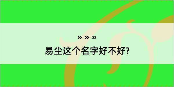 易尘这个名字好不好?