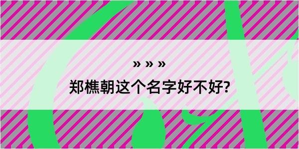 郑樵朝这个名字好不好?