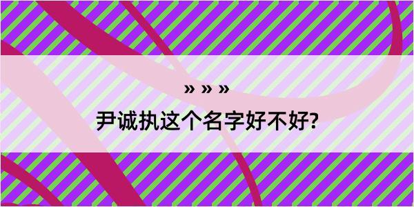 尹诚执这个名字好不好?