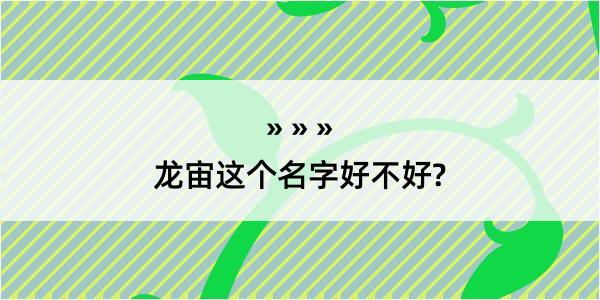 龙宙这个名字好不好?