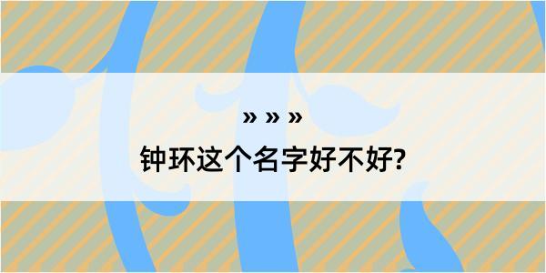 钟环这个名字好不好?