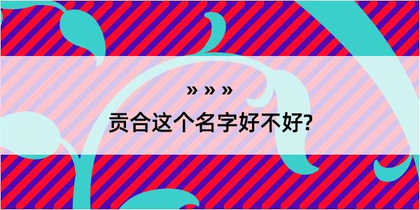 贡合这个名字好不好?