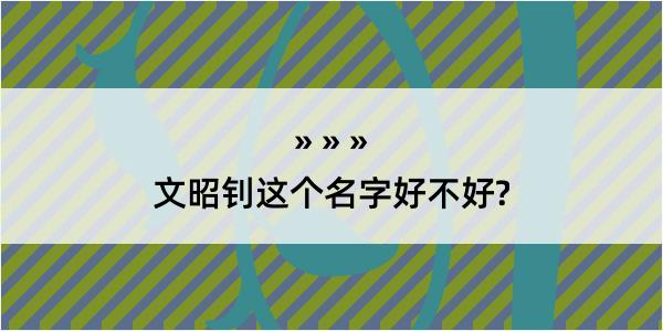 文昭钊这个名字好不好?