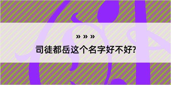 司徒都岳这个名字好不好?