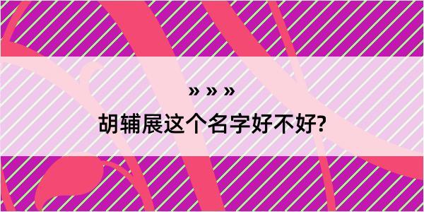 胡辅展这个名字好不好?