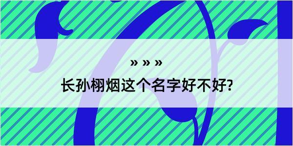 长孙栩烟这个名字好不好?