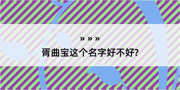 胥曲宝这个名字好不好?