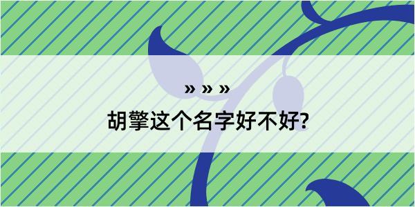 胡擎这个名字好不好?