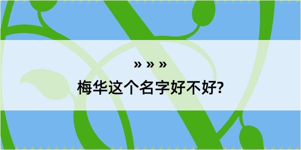 梅华这个名字好不好?