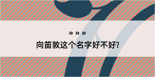 向笛敦这个名字好不好?