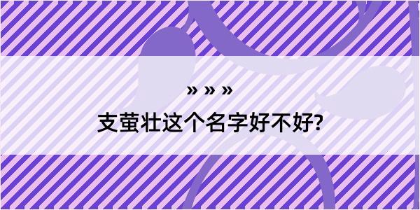 支萤壮这个名字好不好?