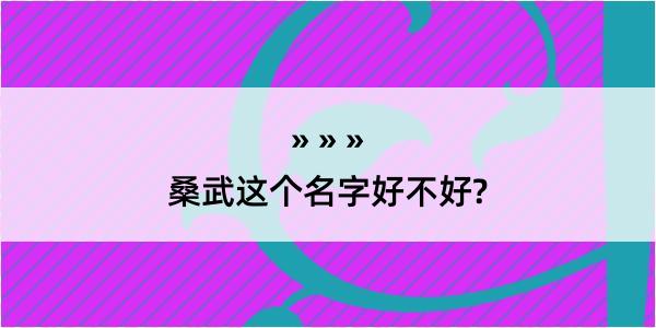 桑武这个名字好不好?