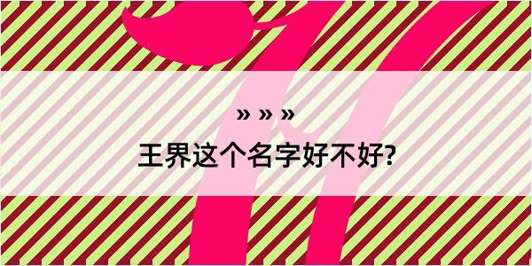 王界这个名字好不好?