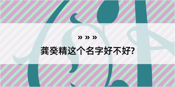 龚癸精这个名字好不好?