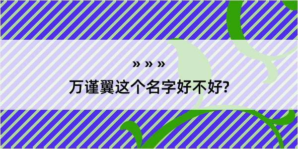 万谨翼这个名字好不好?